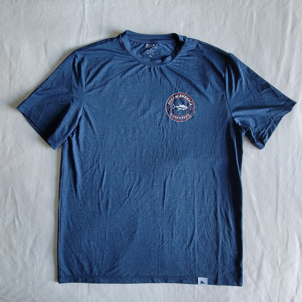 Sord Heat Gear Fishing Shirt Blue Men's XL Gulf of America Outfitters Coastal